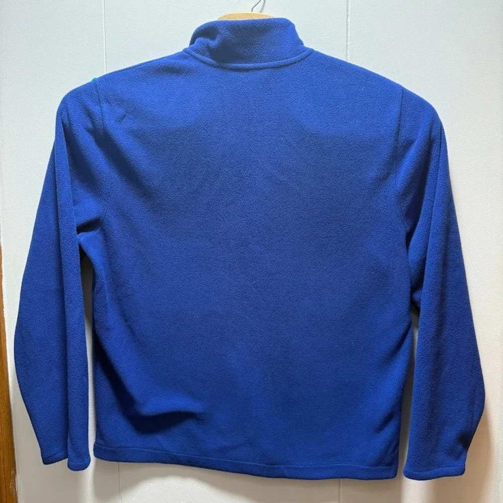 Brooks Brothers 346 Mens Royal Blue Quarter Zip Fleece‎ Pullover Sweater Large
